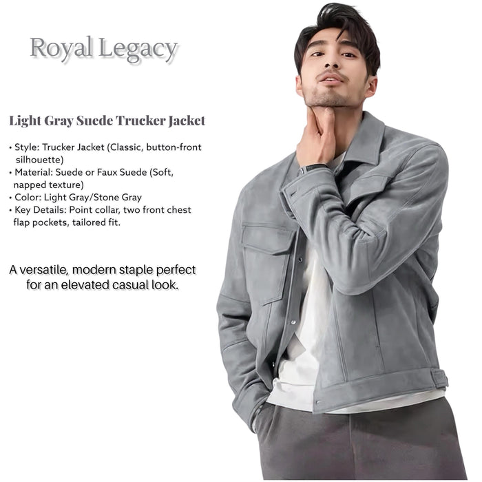 Premium Unisex Suede Trucker Jacket