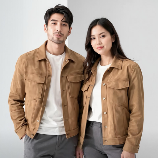 Premium Unisex Suede Trucker Jacket