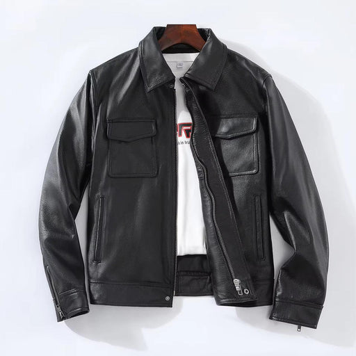 Jet Black Cow Leather Jacket