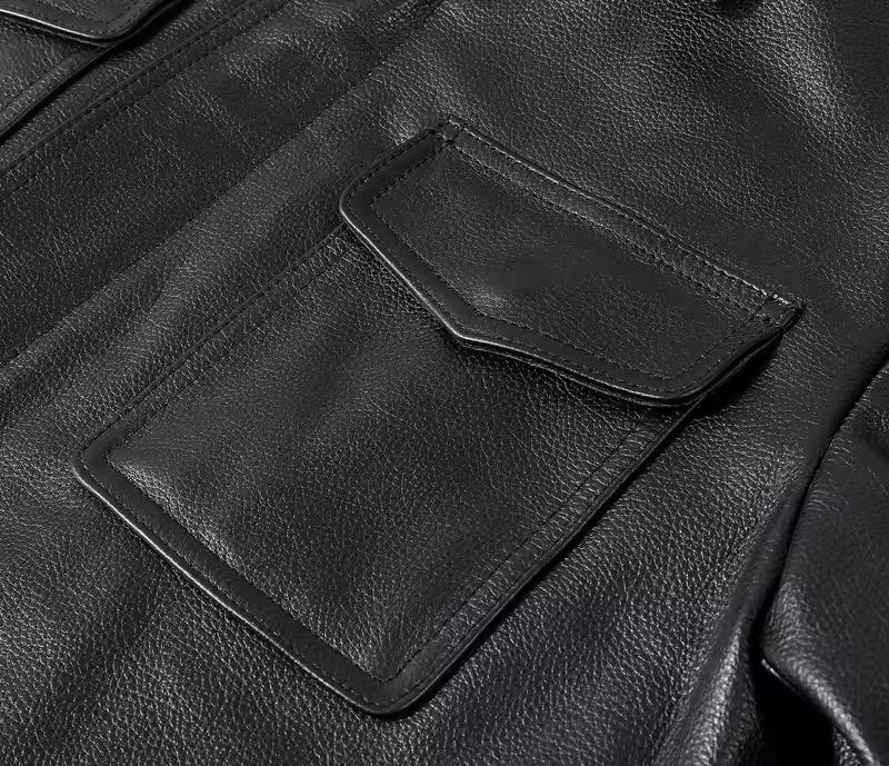 Jet Black Cow Leather Jacket